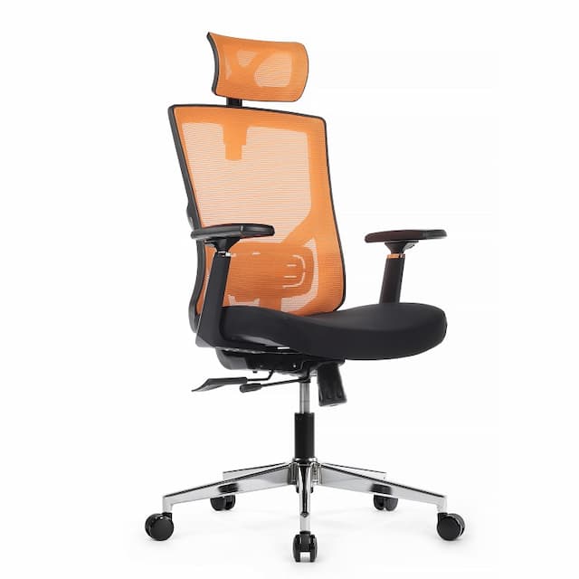 Кресло офисное Riva Chair Step (A2320) оранжевая спинка/чёрное сиденье