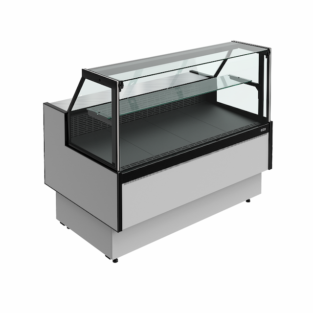 Витрина холодильная Carboma PRAIA 2 GC85 SM 0,94-1 с боковинами 9006-9005