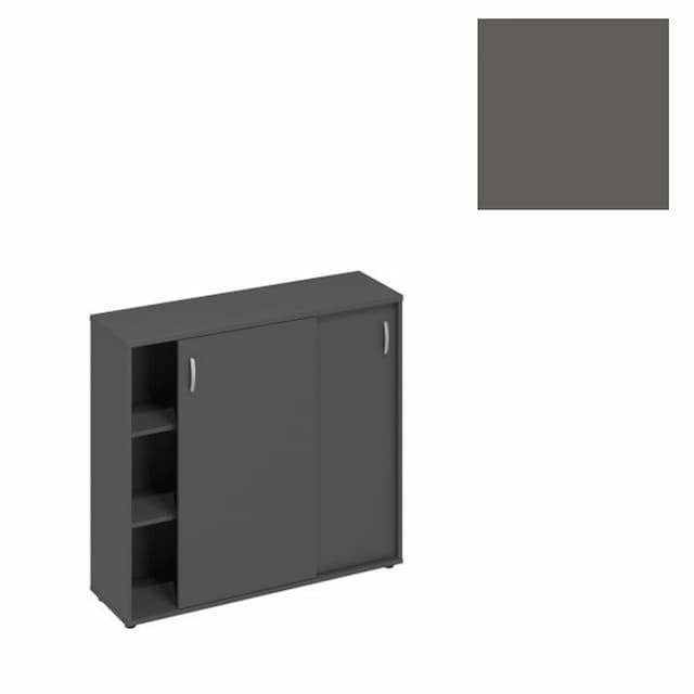 Шкаф-купе средний (для 2-х столов 60) Юнитекс А4 (124.4x36.4x112.8) А4 320 АР антрацит премиум