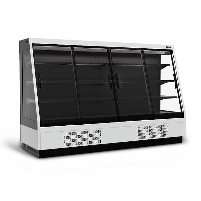 Витрина холодильная Carboma Tokyo 2 F16-08 VV 2,5-1 STANDARD фронт X1 (версия 2.0) (9006-9005)
