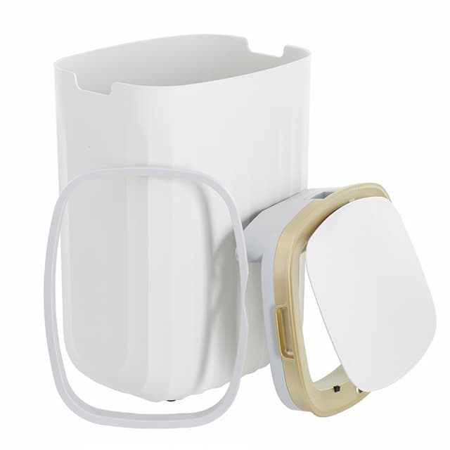 Ведро для мусора сенсорное, квадрат  Foodatlas JAH-5811,10 л (белый)