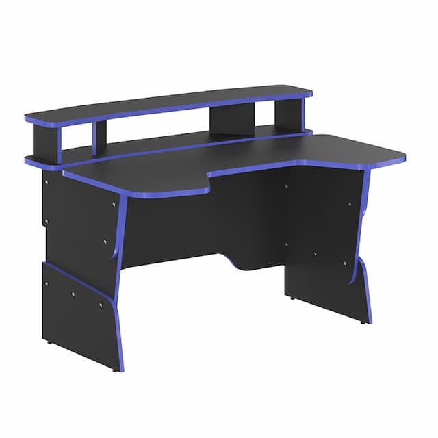 Стол компьютерный игровой Skyland STG 1390 антрацит/дельфт (синий)  1360х1000х856/920/984 SKILLL