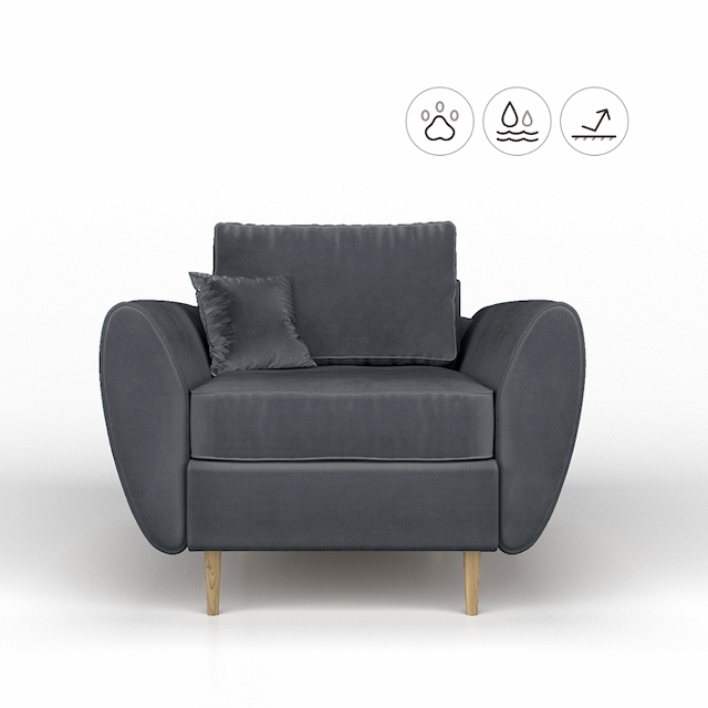 Кресло Мастерфабрик Баако Kenya steel ткань велюр