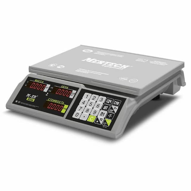 Торговые настольные весы MERTECH M-ER 326 AC-32.5 "Slim" LED Белые